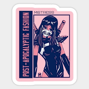 Post-Apocalyptic Fashion Mistress Girl Sticker